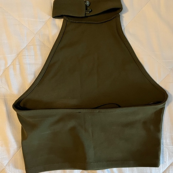 Forever 21 Green Halter Neck Top (small) - Picture 2 of 3